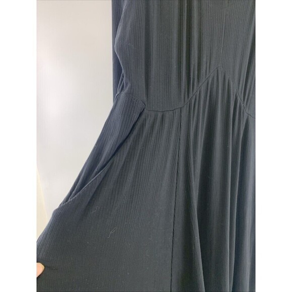 Torrid Mini Foxy Rib Fit And Flare Dress Black V-Neck Stretch 40836515 Womens 2X - Picture 4 of 11
